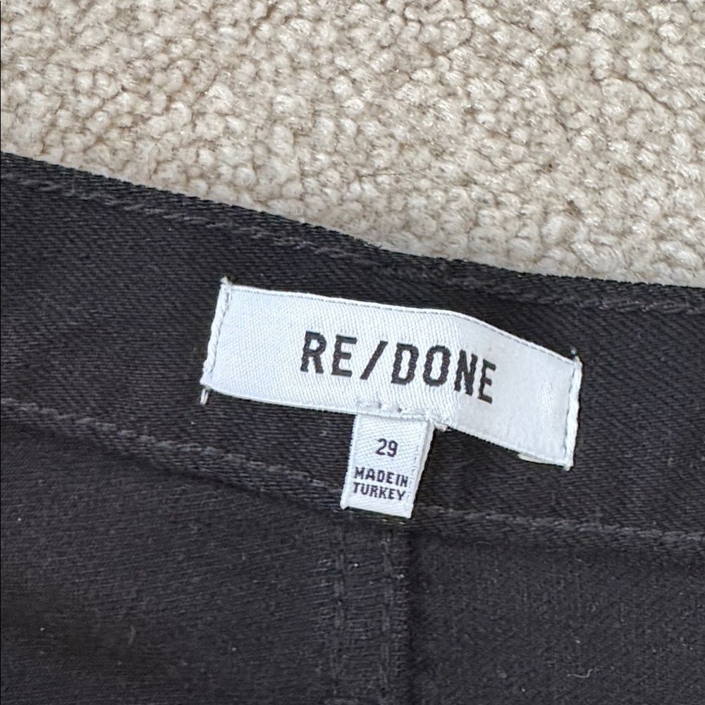 Re/Done 90's High-Rise Loose Baggy Straight-Leg Jeans 32" Black Sz29 - Picture 6 of 12